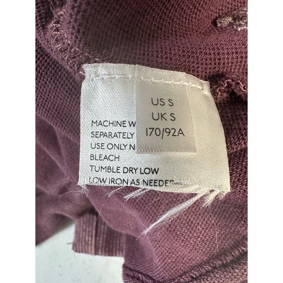 FP Movement by Free People Purple Ruffle Sleeve Cropped Pullover S Oversized - Picture 9 of 9